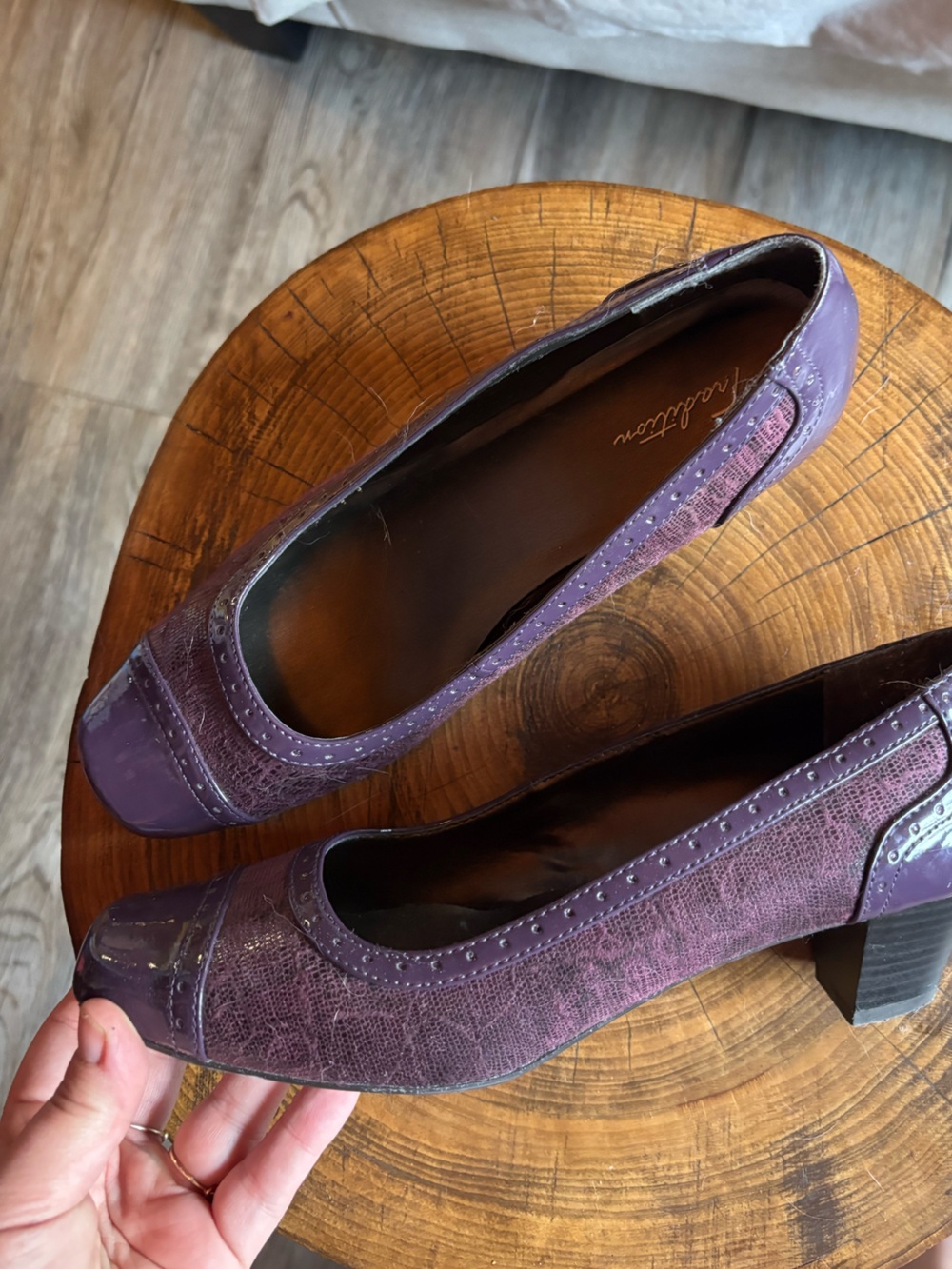 Traditions /  Purple Block Heel Pumps